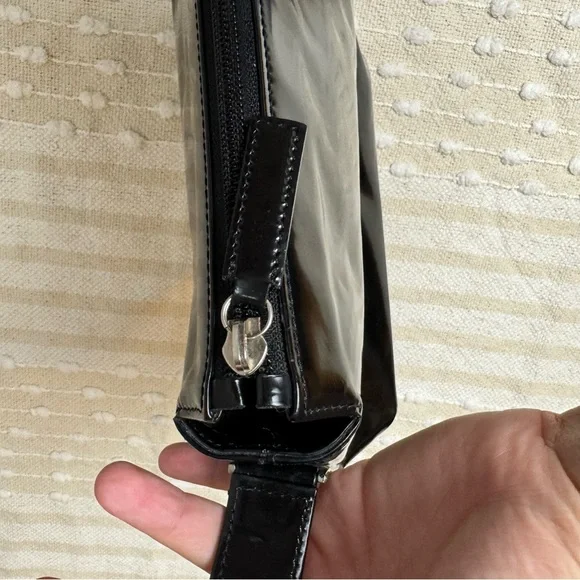 Gianni Versace vintage black patent leather tote shoulder bag silver hardware - Picture 10 of 16